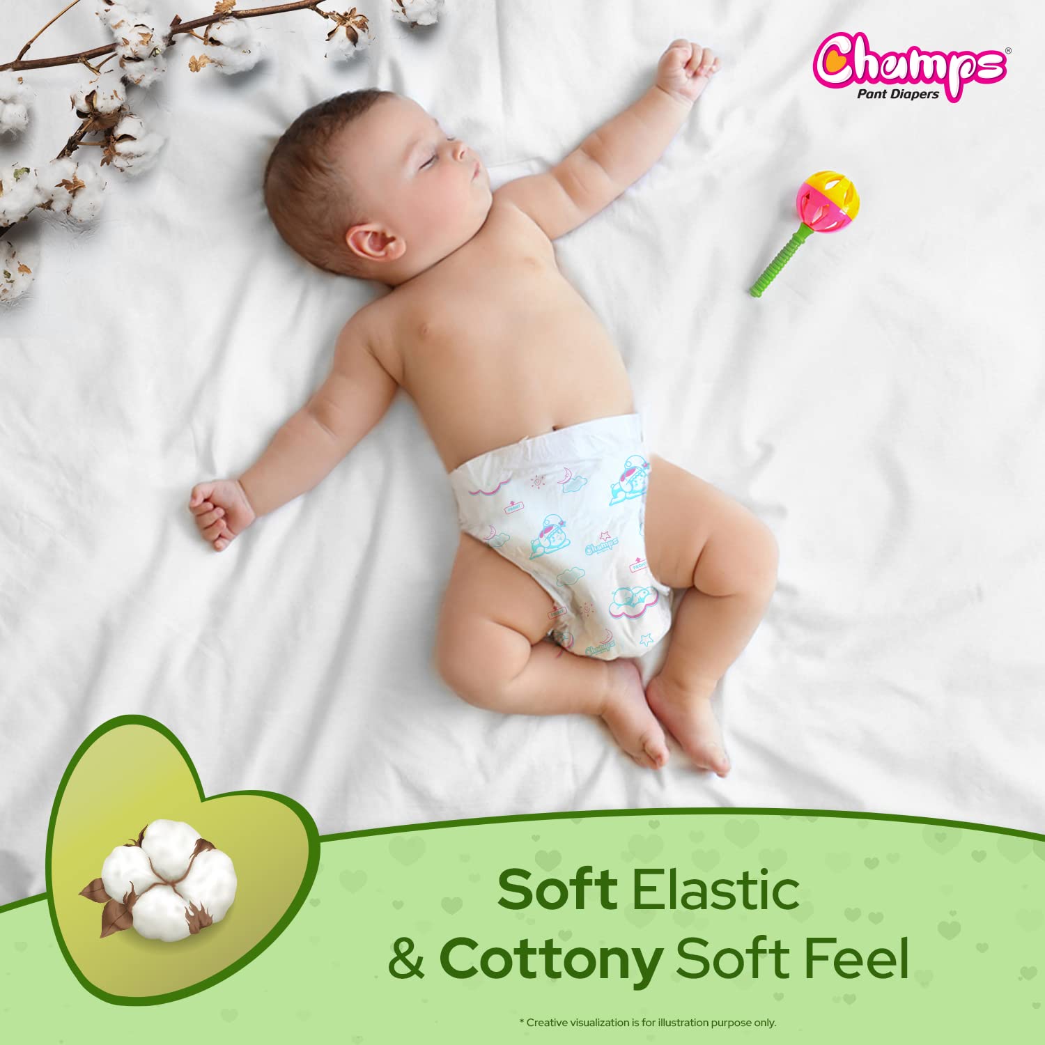 Baby diaper pants, small size, 78 pcs, for all-day dryness