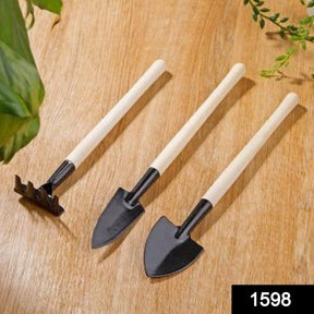 Trowel, shovel, and rake for kids' gardening