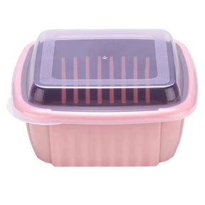 Double layer food drainer basket with collapsible colander