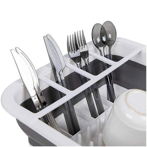 Collapsible silicone rack for drying dishes and storing utensils